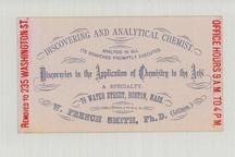 W. French Smith, Ph. D. - Discovering and Analytical Chemist, Perkins Collection 1850 to 1900 Advertising Cards